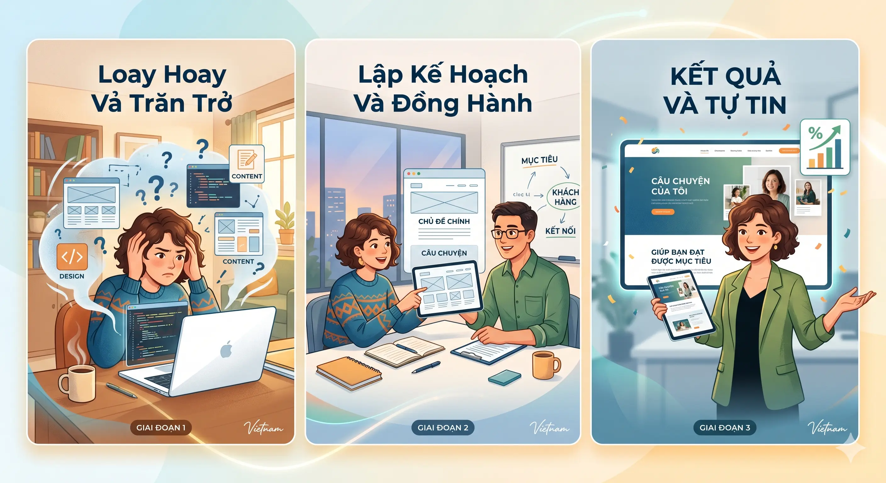 Bạn đang loay hoay với việc thiết kế website? Câu chuyện của bạn, tôi hiểu mà.